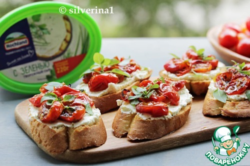 Кростини с запеченными томатами Кростини с запеченными томатами