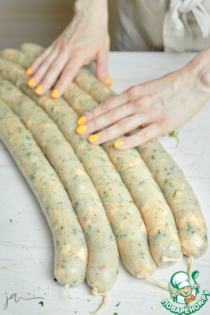 Куриные колбаски с сыром Куриные колбаски с сыром