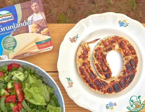 Куриные колбаски с сыром Куриные колбаски с сыром