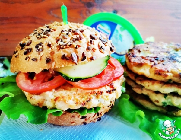 Куриные рубленые котлеты для бургеров Куриные рубленые котлеты для бургеров