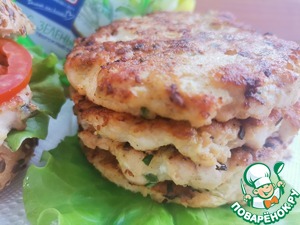 Куриные рубленые котлеты для бургеров Куриные рубленые котлеты для бургеров