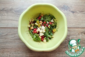 Легкий салат с арбузом