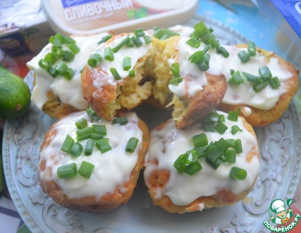 Маффины с огурцом Маффины с огурцом