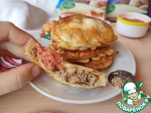 Мясные шайбы в кляре