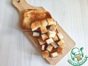 Омлет с сосисками и гренками Омлет с сосисками и гренками