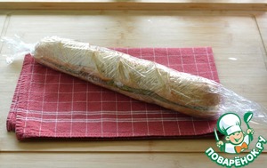 Омлетный рулет с горбушей в багете Омлетный рулет с горбушей в багете