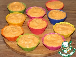 Овощное суфле с сосисками из индейки