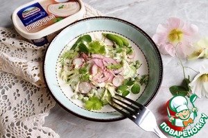 Овощной салат "Летний" с сырной заправкой