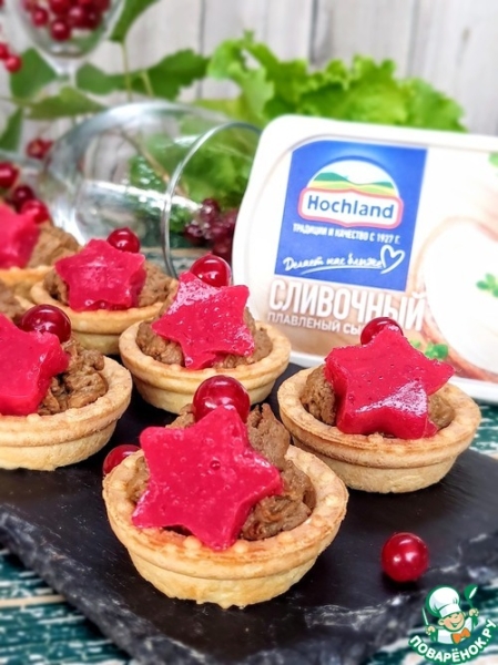 Паштет с плавленым сыром и мармеладом