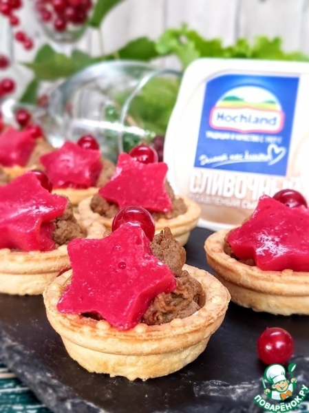 Паштет с плавленым сыром и мармеладом