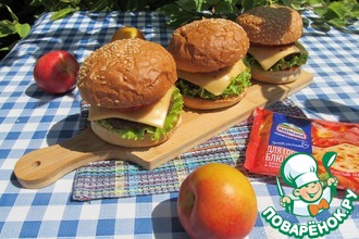 Персики-гриль с творожным сыром