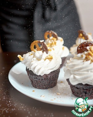 Пивные капкейки с брецелями Пивные капкейки с брецелями