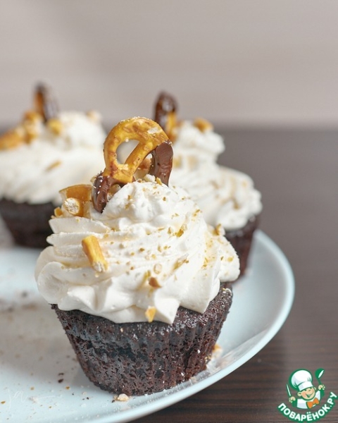 Пивные капкейки с брецелями Пивные капкейки с брецелями