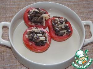 Помидоры с сырно-грибной начинкой Помидоры с сырно-грибной начинкой