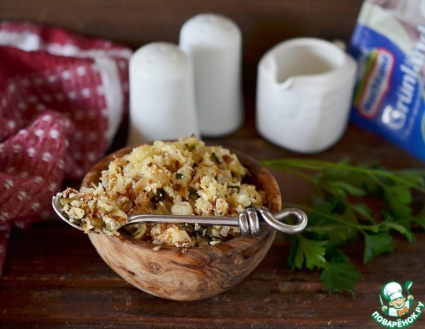 Рис из цветной капусты с сыром