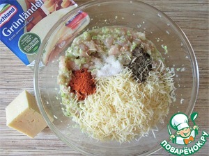 Рубленые котлеты с кабачком и сыром