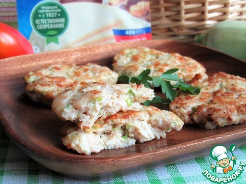 Рубленые котлеты с кабачком и сыром