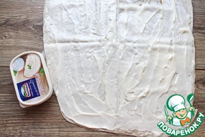 Рулет из лаваша с сыром и курицей Рулет из лаваша с сыром и курицей