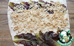Рулет из лаваша с сыром и курицей Рулет из лаваша с сыром и курицей