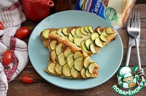 Рыба с сыром под кабачковой чешуей