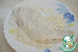 Рыба с сыром под кабачковой чешуей