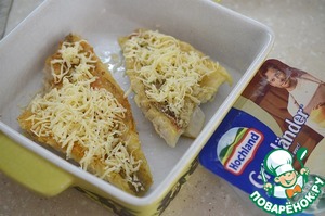 Рыба с сыром под кабачковой чешуей