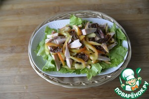 Салат из копчёной курицы и сыра