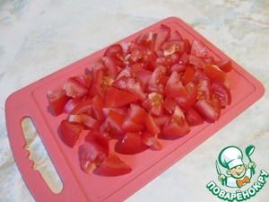 Салат из помидоров, сыра и апельсинов