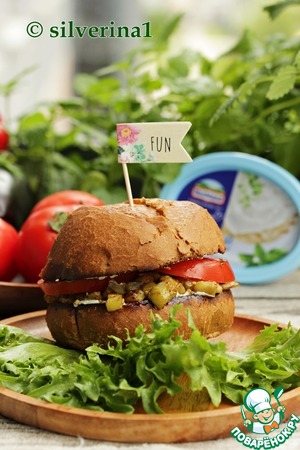 Сэндвич с баклажаном и сыром