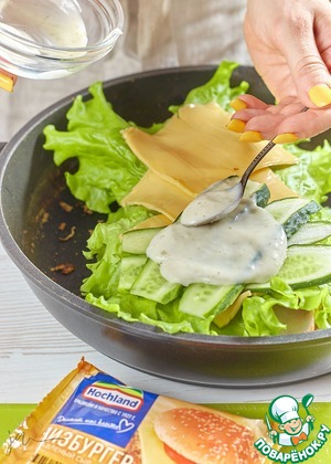 Сэндвич с омлетом и плавленым сыром Сэндвич с омлетом и плавленым сыром