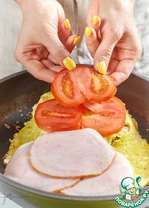 Сэндвич с омлетом и плавленым сыром Сэндвич с омлетом и плавленым сыром