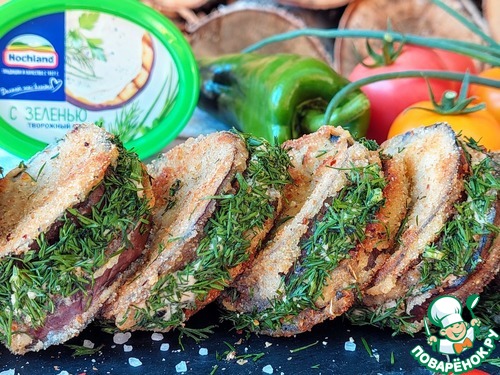 Сэндвичи из баклажанов с творожным сыром