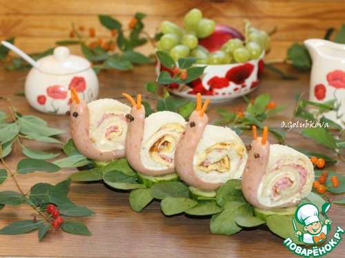 Сэндвичи с яйцом и сосиской "Улитки" Сэндвичи с яйцом и сосиской "Улитки"