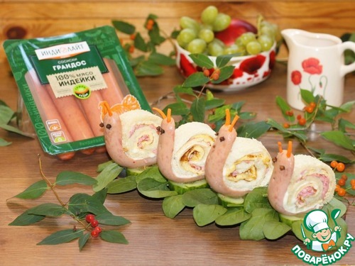 Сэндвичи с яйцом и сосиской "Улитки" Сэндвичи с яйцом и сосиской "Улитки"