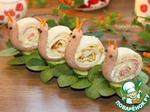 Сэндвичи с яйцом и сосиской "Улитки" Сэндвичи с яйцом и сосиской "Улитки"