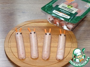 Сэндвичи с яйцом и сосиской "Улитки" Сэндвичи с яйцом и сосиской "Улитки"