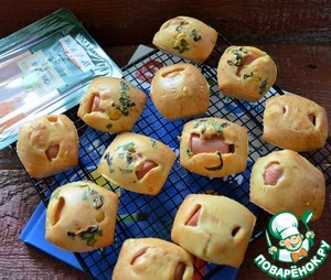 Сосиски в кексе