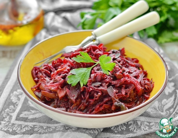 Свекольный маринад с шампиньонами
