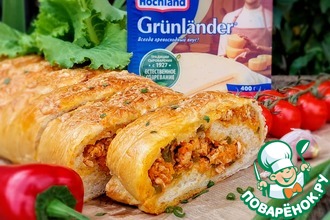 Сырная закуска с помидорами и яйцами