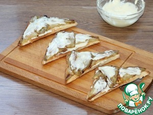 Тосты с овощами, сыром в яичной заливке Тосты с овощами, сыром в яичной заливке