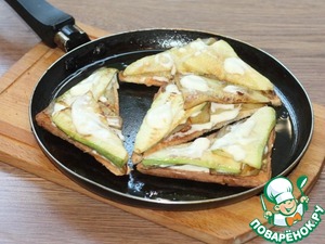 Тосты с овощами, сыром в яичной заливке Тосты с овощами, сыром в яичной заливке