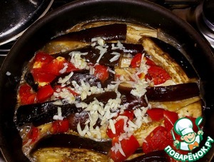 Тосты с сыром и баклажанами