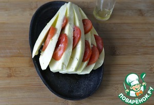 Веер из кабачков в духовке