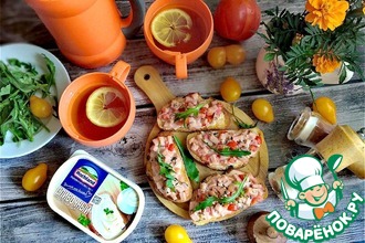 Закуска из арбуза с сыром