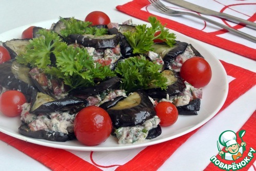 Закуска из баклажанов с сыром Закуска из баклажанов с сыром