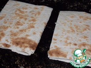 Закуска из лаваша с сыром и огурцом