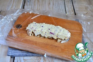 Закуска из малосольной рыбы на хлебце