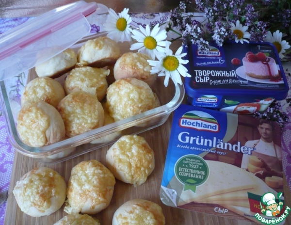 Закусочные сырные булочки "Два сыра"