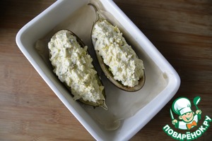 Запечённые баклажаны с сыром и яйцом Запечённые баклажаны с сыром и яйцом