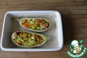 Запечённые баклажаны с сыром и яйцом Запечённые баклажаны с сыром и яйцом